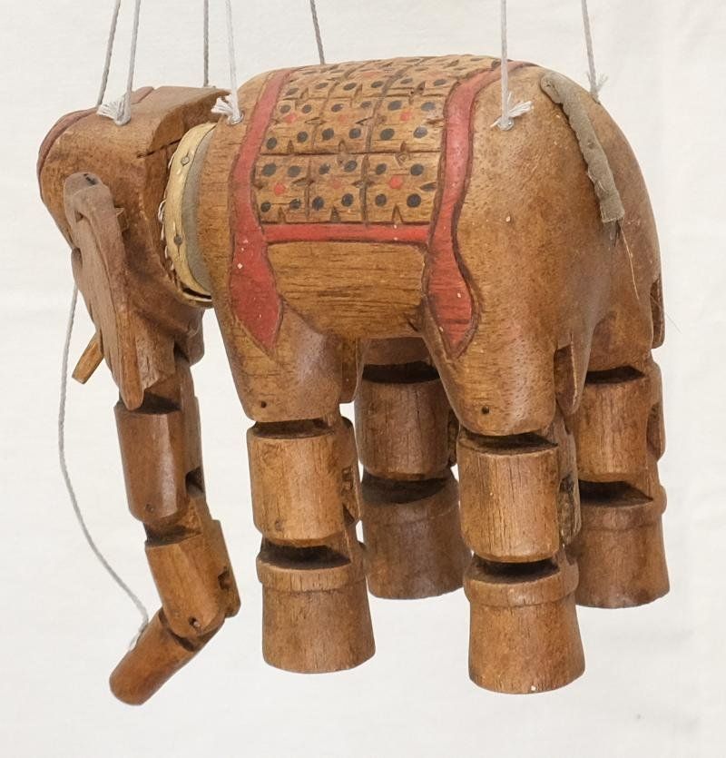 Statuette: Marionette Elefant aus Holz 18cm – Usato da Zürich venduto da Masala-Oase 7
