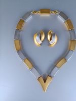 Lee Wolfe Vintage Modeschmuck Collier und Ohrclips