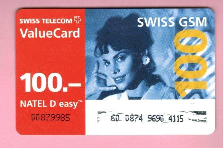 Telefon- & Taxkarten: Swiss Telecom Value Card 100 Franken – Gebraucht aus Winterthur von Grap75
