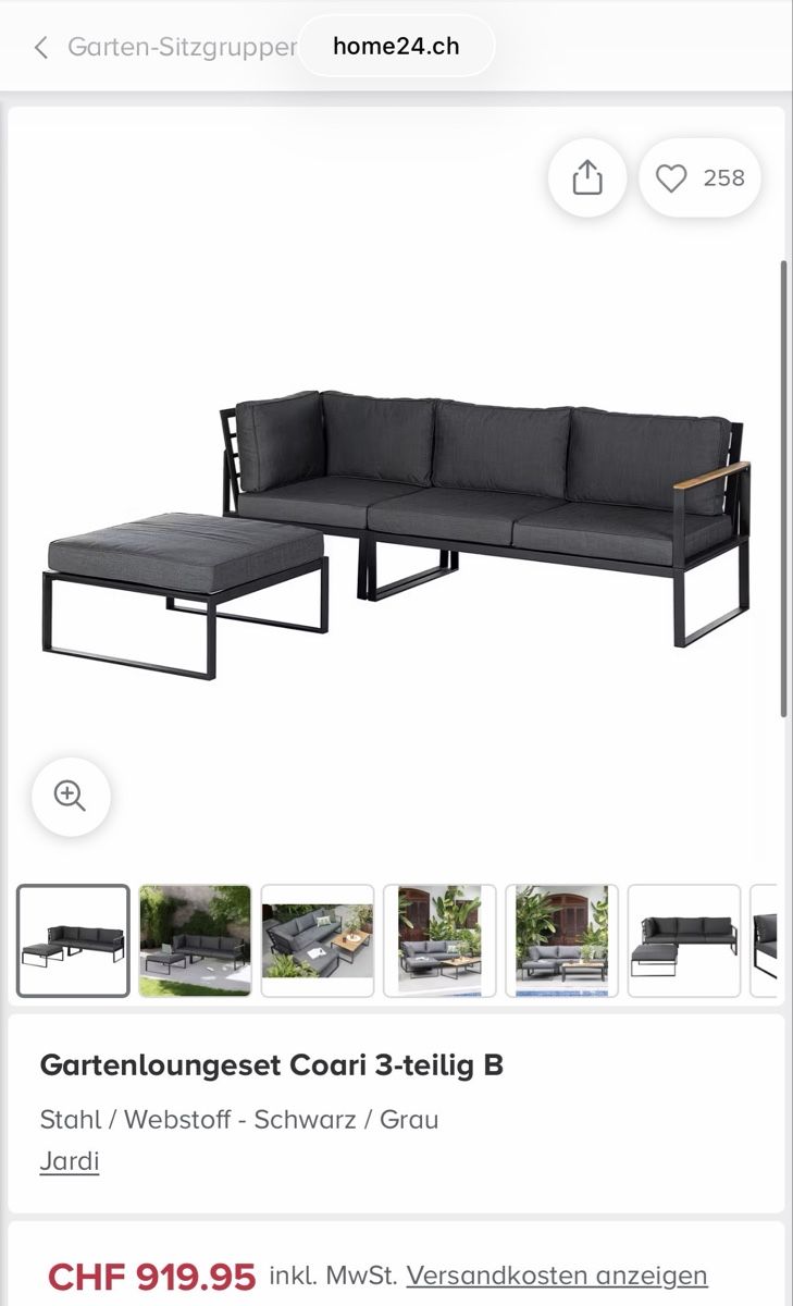 Divani: Gartenloungeset Coari 3-teilig – Usato da Wetzikon ZH venduto da janinedeiss