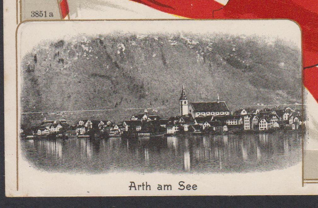 Cartoline postali: Arth   SZ   :   alte Ansichtskarte vom 12.4.1909 – Usato da Vitznau venduto da Ropaku 1