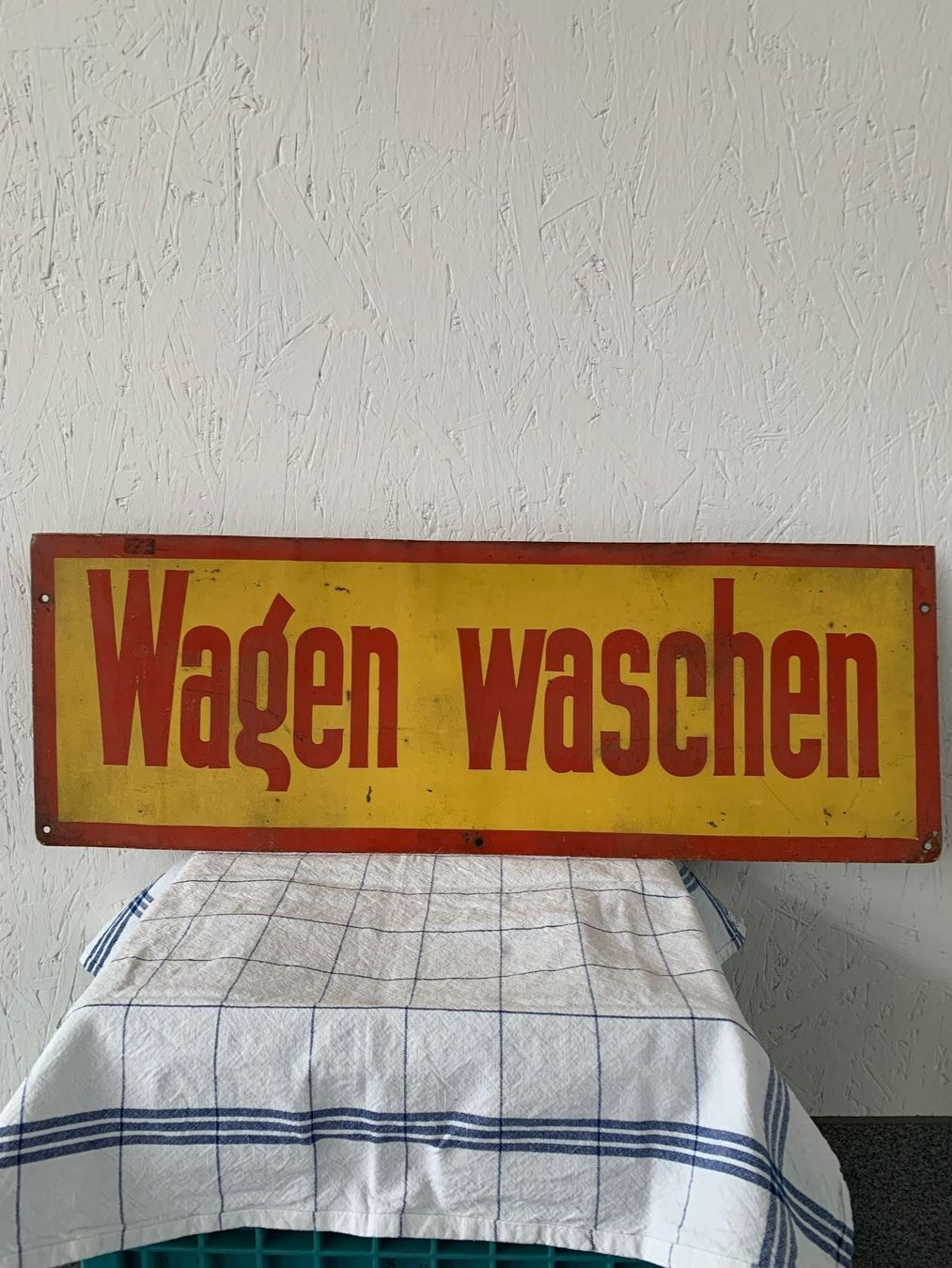 Schilder: Schild , antik , Wagen  waschen – Gebraucht aus Boswil von pavo1 2