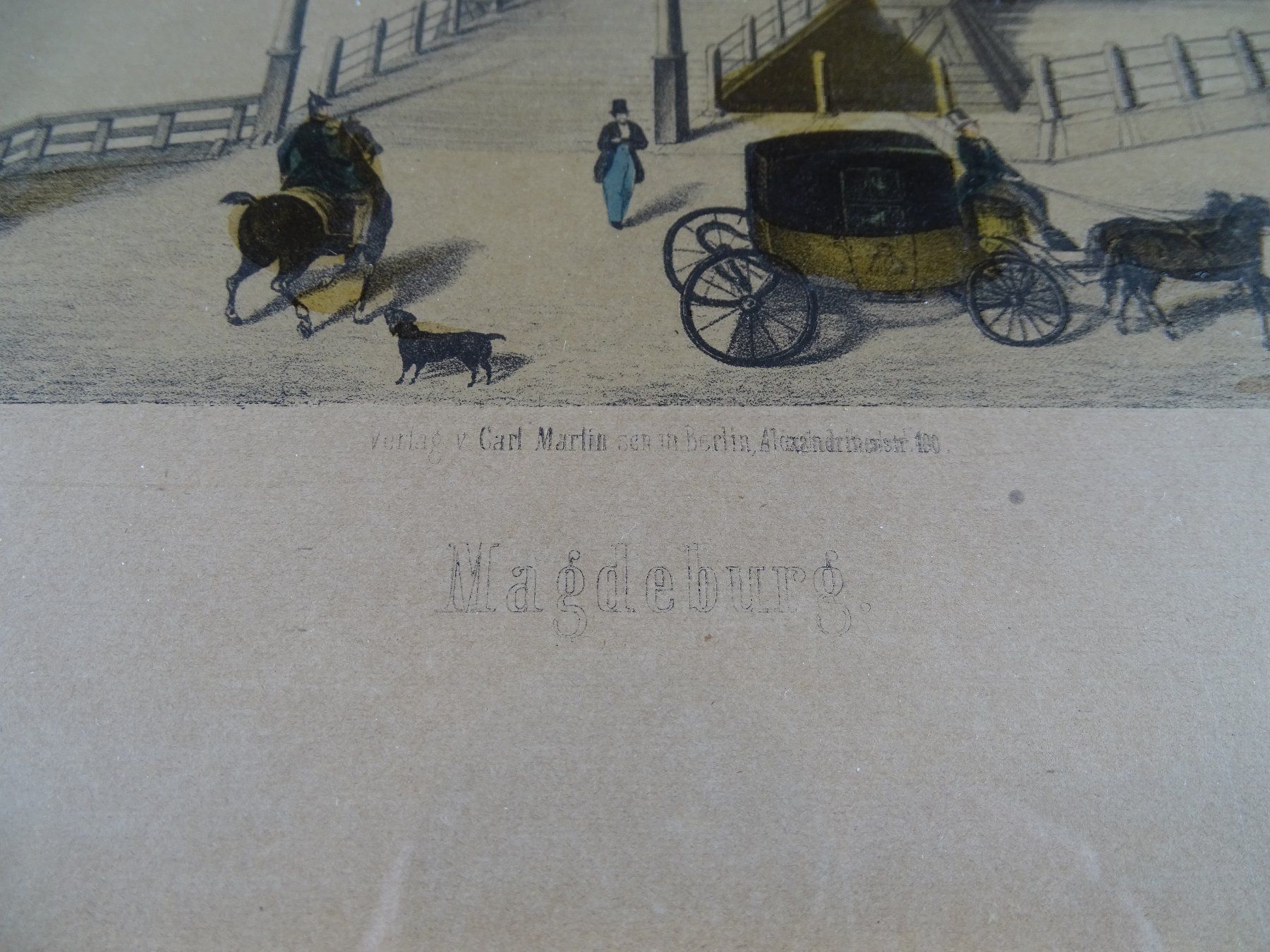 Incisioni: MAGDEBURG, LITHOGRAPHIE UM 1850 – Usato da Grüningen venduto da Kartensammler 7