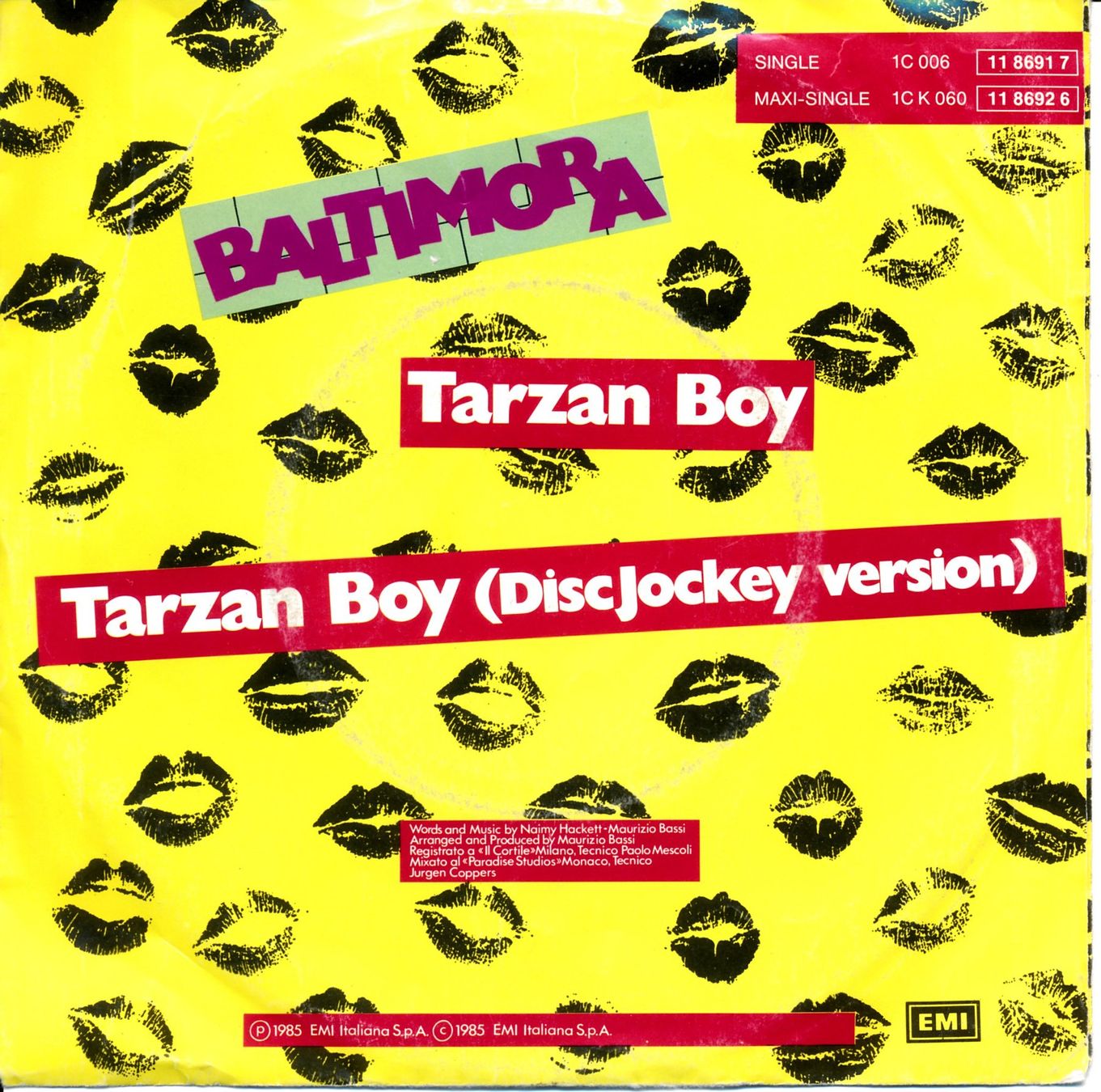 Dischi in vinile: BALTIMORA - TARZAN BOY (7'' Vinyl Single VG+) – Usato da Hedingen venduto da Studers 1