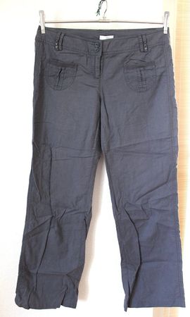 Neuwertige Graue Leinen Damenhose, Gr.40
