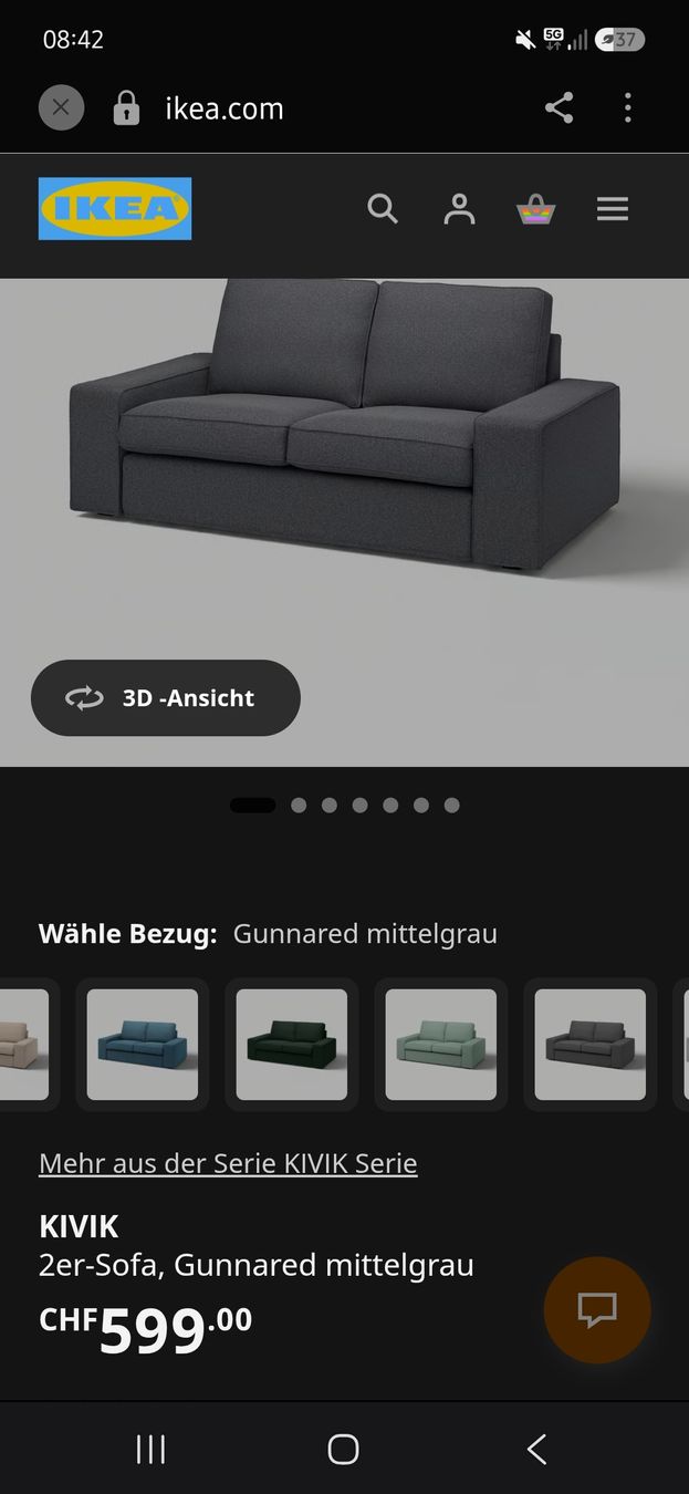 Sofas: Sofa grau 2-Plätzer guter Zustand – Gebraucht aus Neuhausen am Rheinfall von Shine7878 4