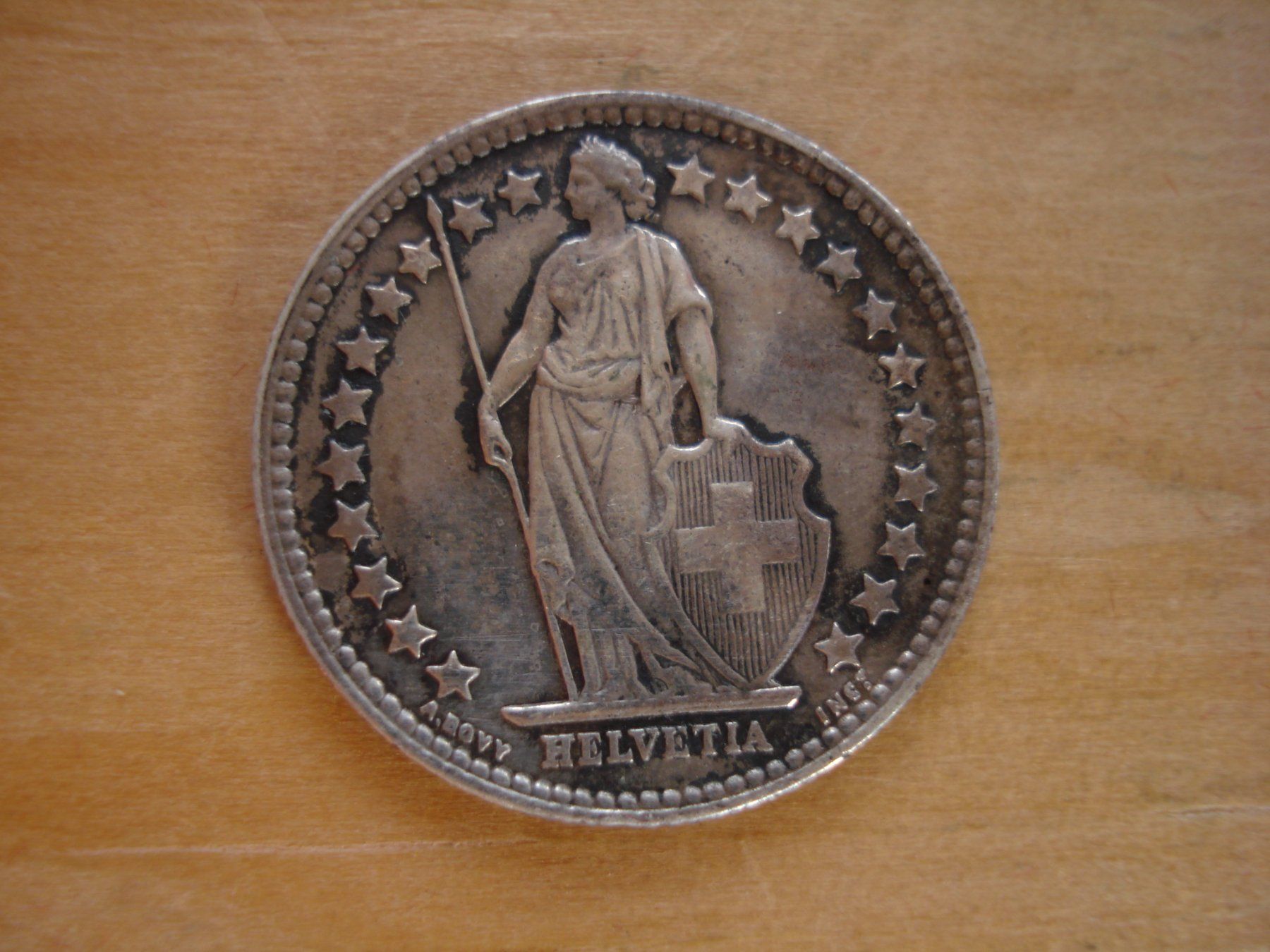 Tutti le monete: (C1) 1/2 Franken 1875 VZ- – Usato da Erlach venduto da Net-Coins 1
