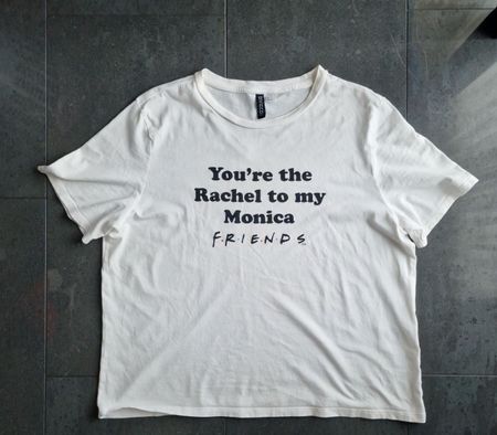 T-shirt H&M Friends graphic bianca taglia M