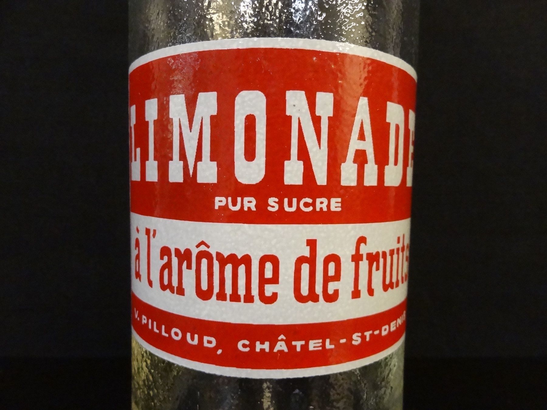 Gläser, Krüge & Flaschen: Flasche LIMONADE PUR SUCRE V. PILLOUD CHÂTEL-ST-DENIS 1967 – Gebraucht aus Kerzers von Flaschenposten 2
