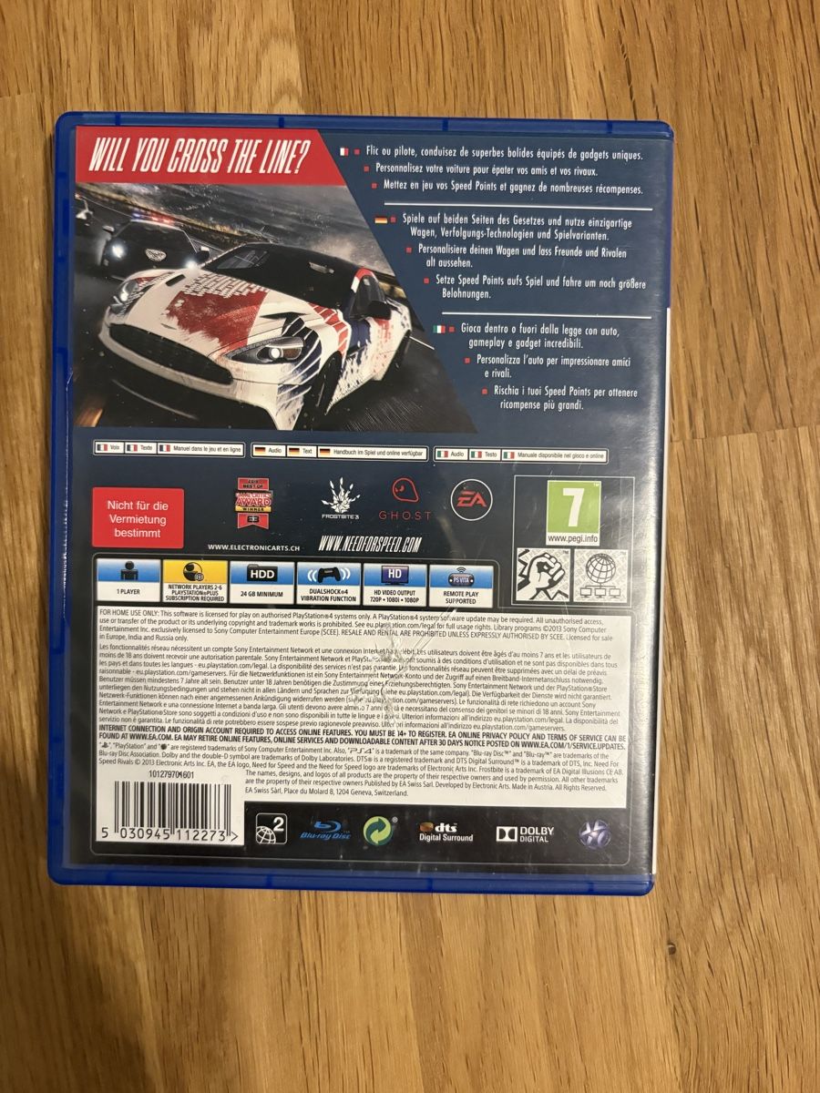Giochi: Need for Speed Rivals PS4  – Usato da Giubiasco venduto da Tiberius 1
