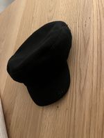 Schwarze Flatcap / Schiebermütze aus Wolle-Mix, neuwertig!