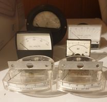 6 Stück Drehspulen Instrumente Vintage