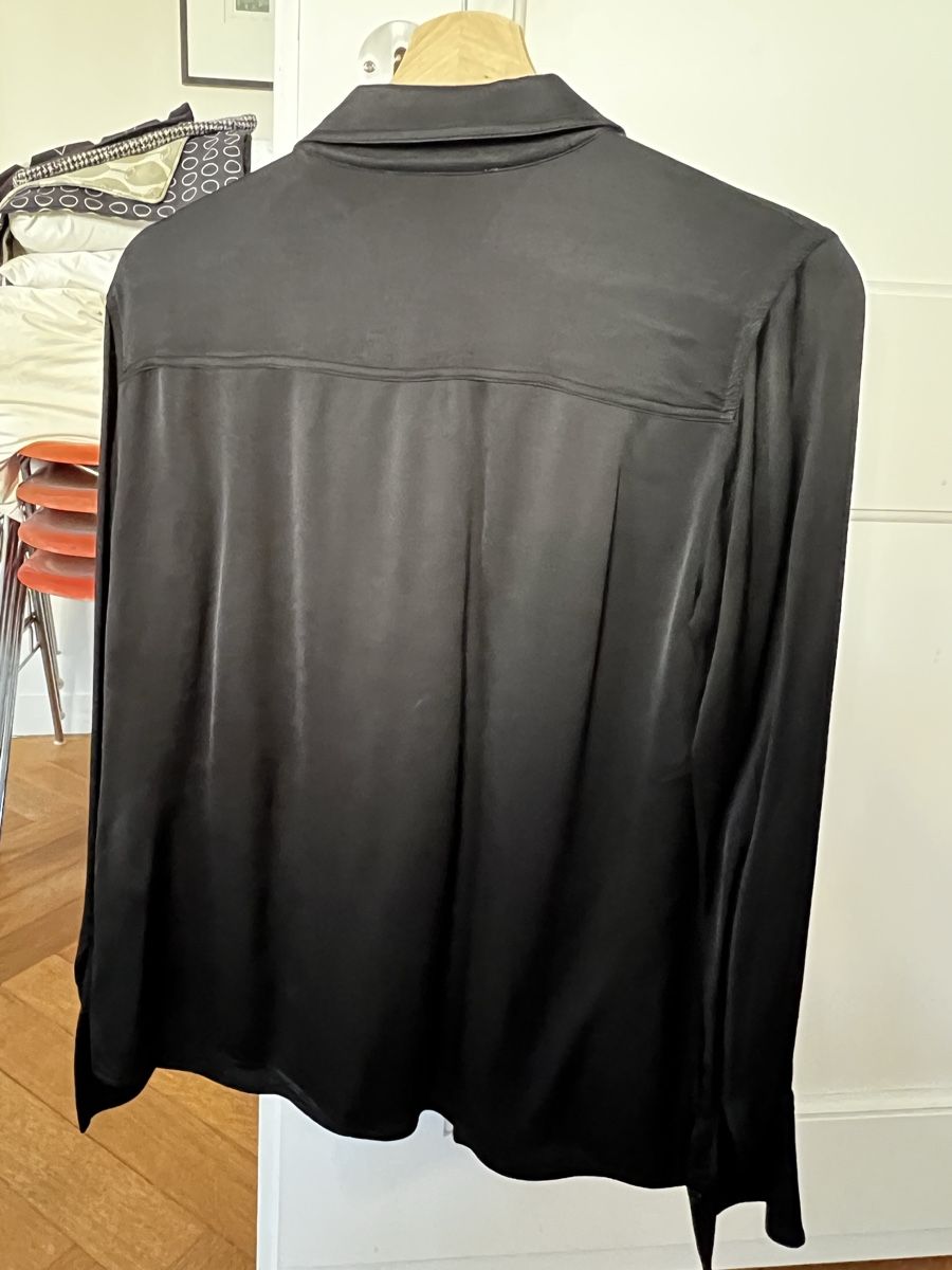Hallhuber Camicette: HALLHUBER Bluse Schwarz Satin Look Gr 38 – Usato da Schaffhausen venduto da vandemonian 6