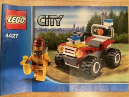 LEGO City 4427 Forst Feuerwehr Quad, komplett, Winter!