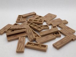 Lego 30 Stk. Fliese 1x3 mit Holzmaserung (new)