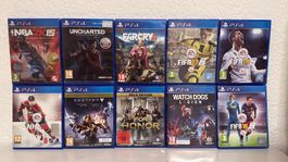 PS4 Spielepaket – 10 Spiele – guter Zustand  
