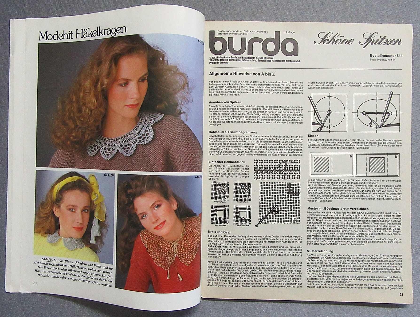 Riviste & Magazine: burda - Schöne Spitzen - Häkelheft mit Musterbögen – Usato da Auenstein venduto da Padabimbim 4