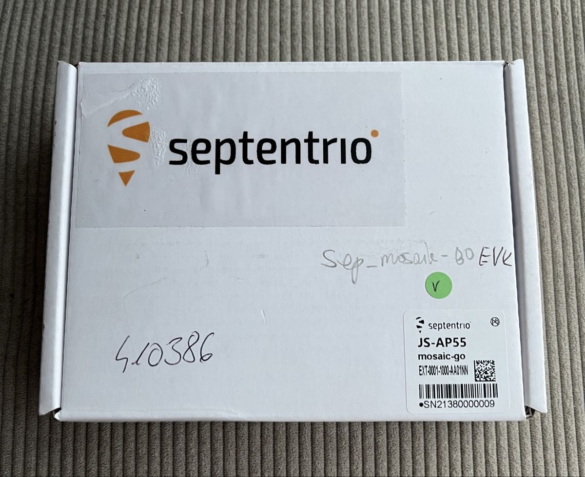 Misurare: Septentrio Mosaic Go Evaluation Kit – Usato da Zug venduto da metebalci