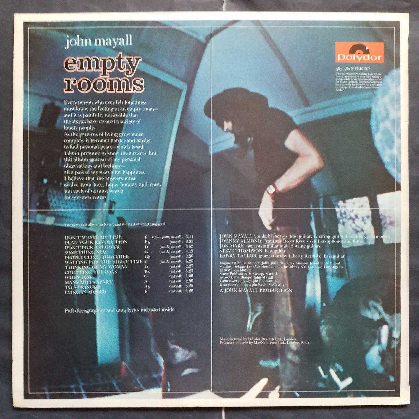 Dischi in vinile: JOHN MAYALL,  empty rooms - 1st 1970 UK  - NEW -  insert – Nuovo (secondo la descrizione) da Yverdon-les-Bains venduto da Jacotreut 2
