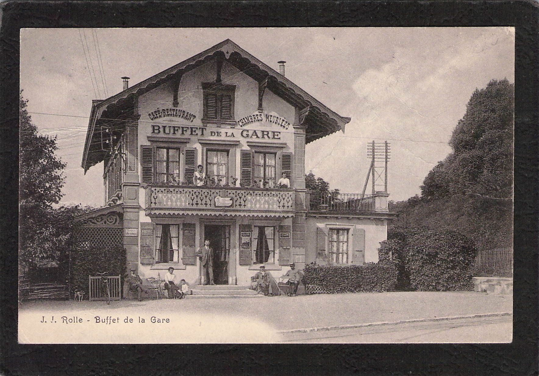 Cartoline postali: Rolle VD , Buffet de la Gare , gel. 1935 – Usato da Reichenburg venduto da Pipo-67