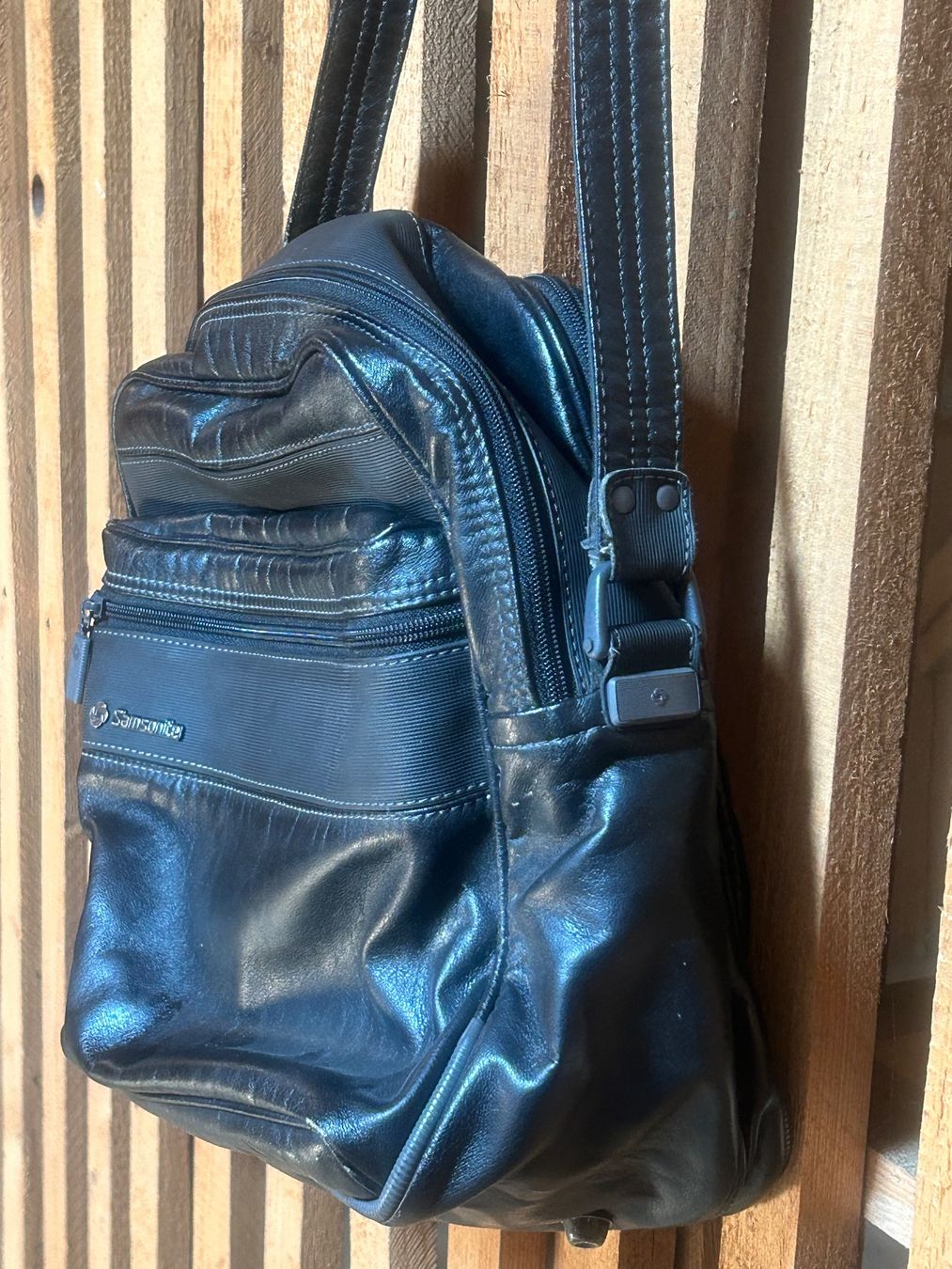 Samsonite Borse: Schultertasche Samsonite schwarz Leder gut erhalten – Usato da bern venduto da frauschenk 2