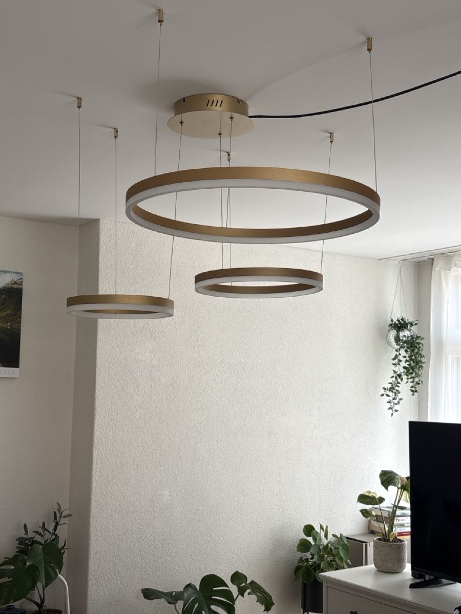 Lampadari & plafoniere: moderne 3-teilige Ring-Deckenlampe, dimmbar – Usato da St. Gallen venduto da jan_xkh8