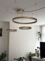 moderne 3-teilige Ring-Deckenlampe, dimmbar