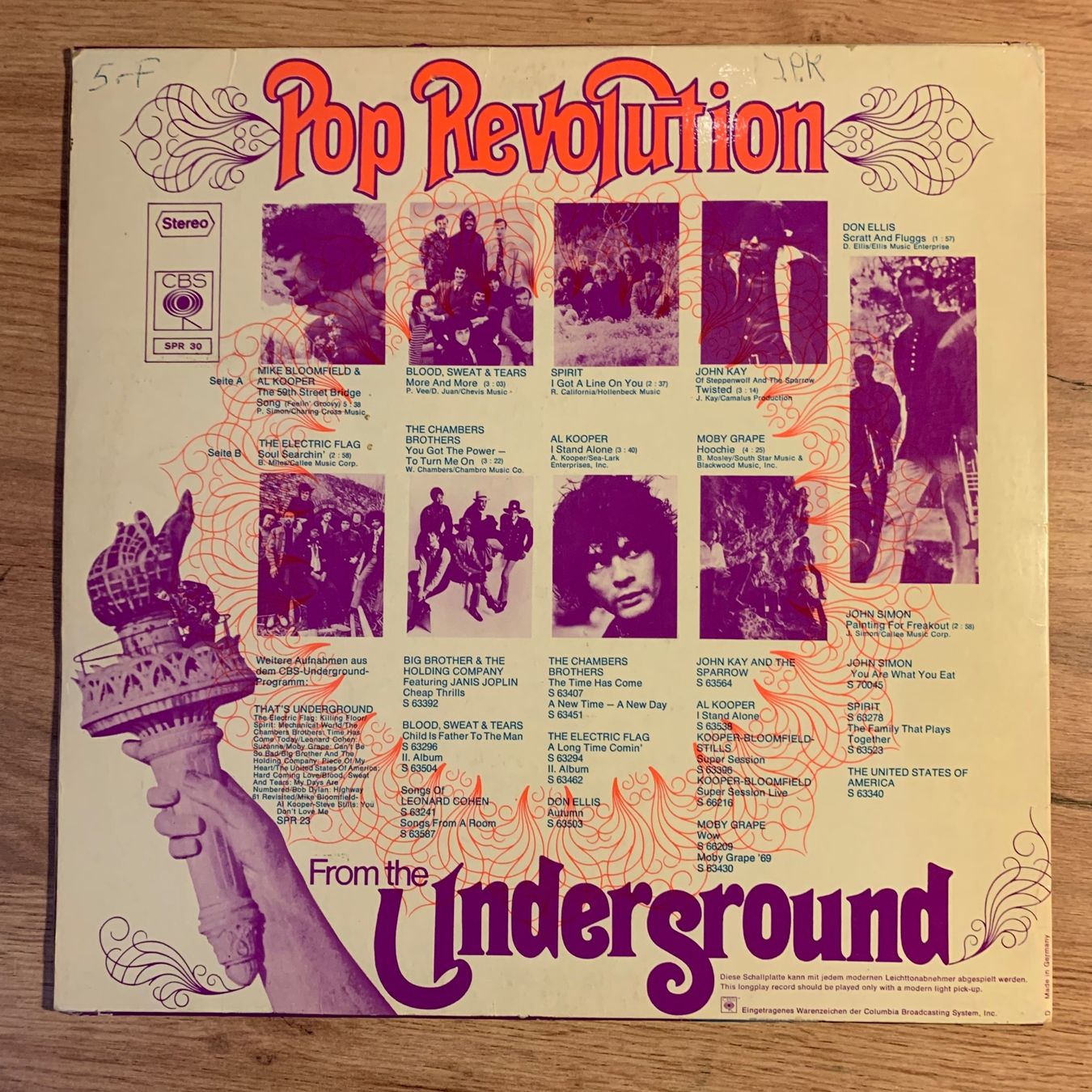 Dischi in vinile: POP REVOLUTION FROM THE UNDERGROUND...OG GER 1968...VG+/VG+ – Usato da Gals venduto da Diskopatshop 1