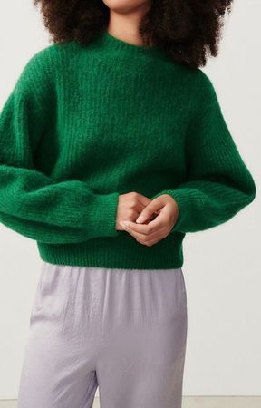 American Vintage Pullover smaragdgrün – mit Alpaka