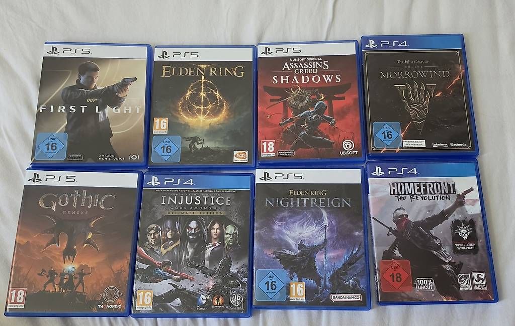 Spiele: PS5 / PS4 Spiele: Gothic Remake, 007, Elden Ring, AC – Gebraucht aus Bettingen von Mrlukemonster