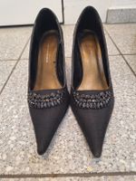 Black satin pumps high heels Alessandro Bonciolini Gr. 36
