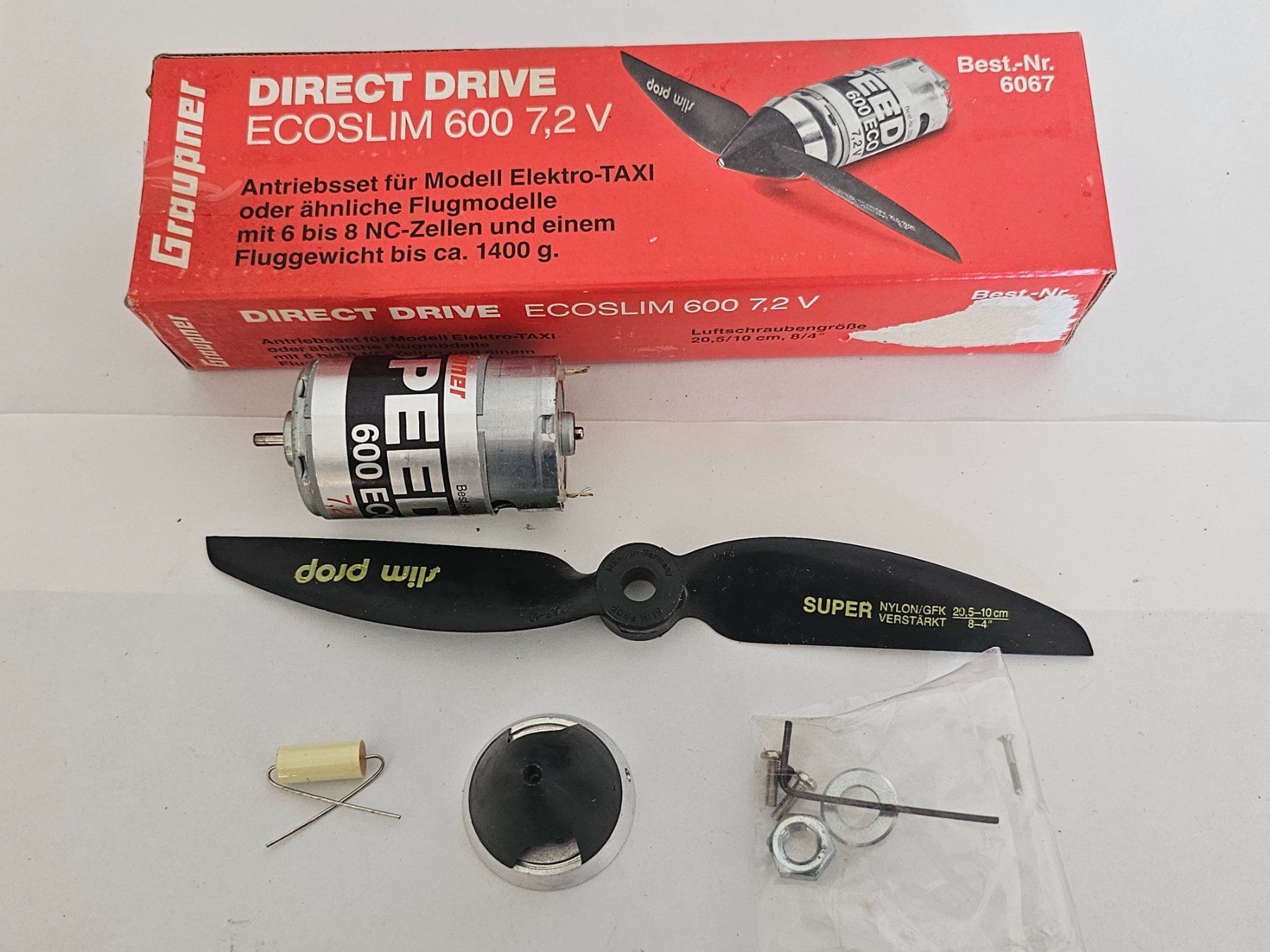 Graupner Modellismo RC: Graupner Direct Drive Ecoslim 600 7,2 V Best.Nr 6067 – Nuovo e nell'imballaggio originale da Hunzenschwil venduto da swissladyshop