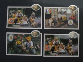 2002 Nr. 1054-1058 auf 4 Maximumkarten mit ET Stempel