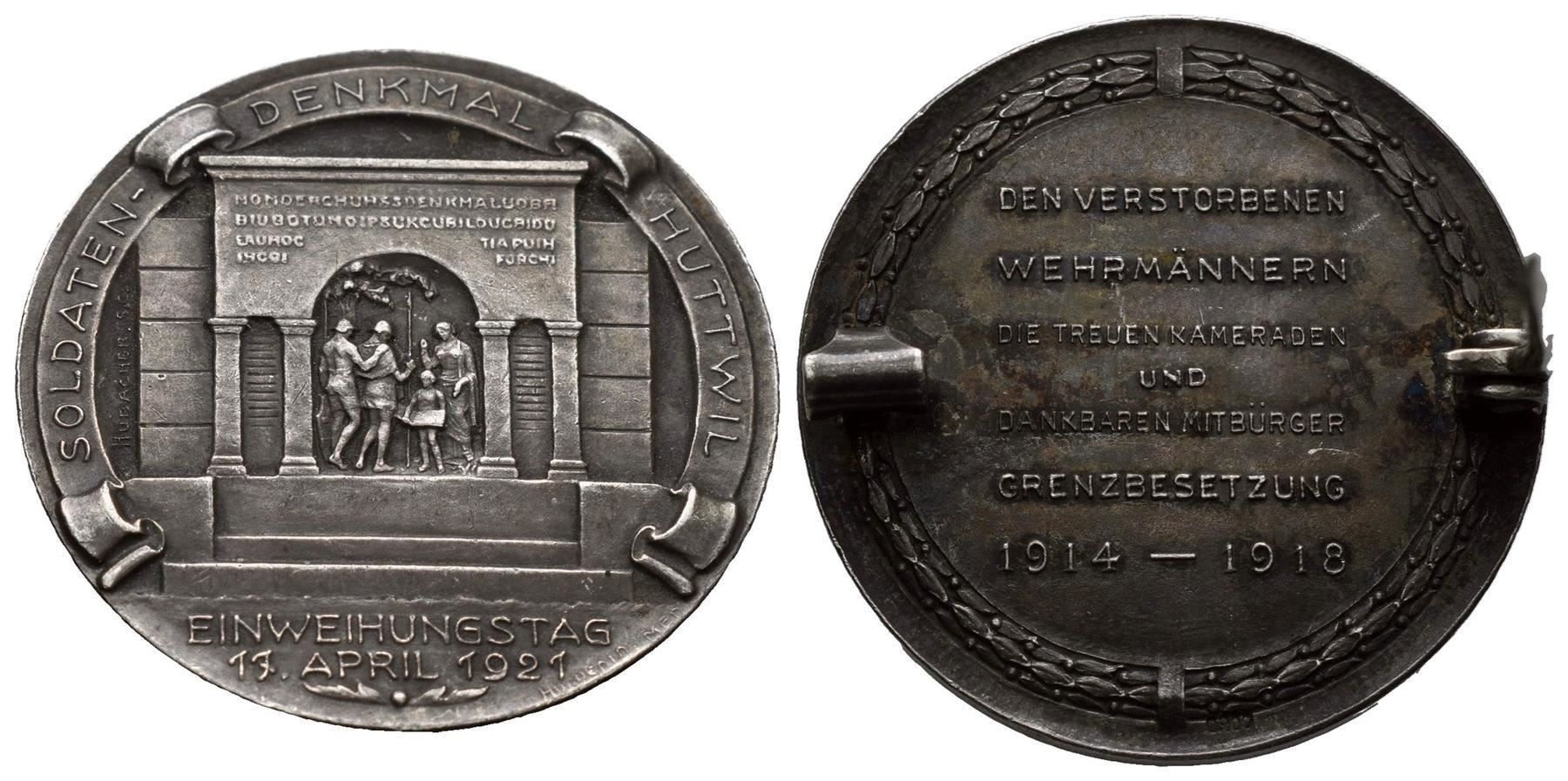 Medaglie: 1921 Einwei. Soldat.-Denk. Huttwil /536 – Usato da Trimbach venduto da Solothurn1