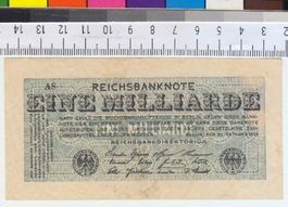 Notgeld «Eine Milliarde Mark» Reichsbank Berlin 1923