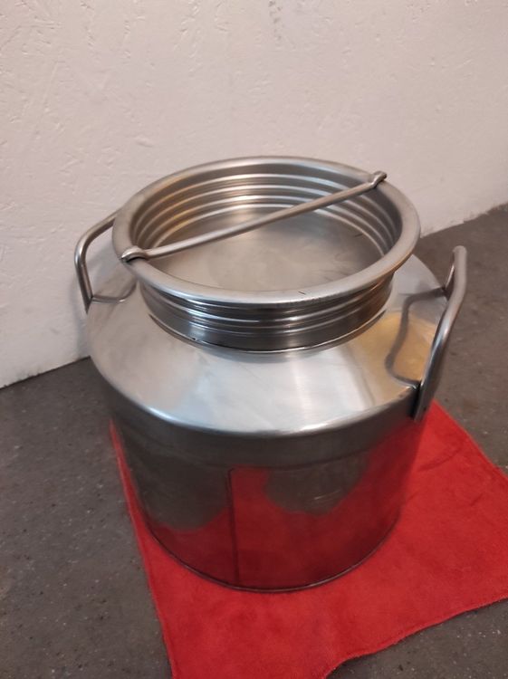Secchio Per Latte In Acciaio Inox 12 Litri – Contenitore Per Mungitrice Hantop