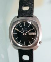 Bulova Accutron Stimmgabeluhr Quartz, schwarzes Zifferblatt