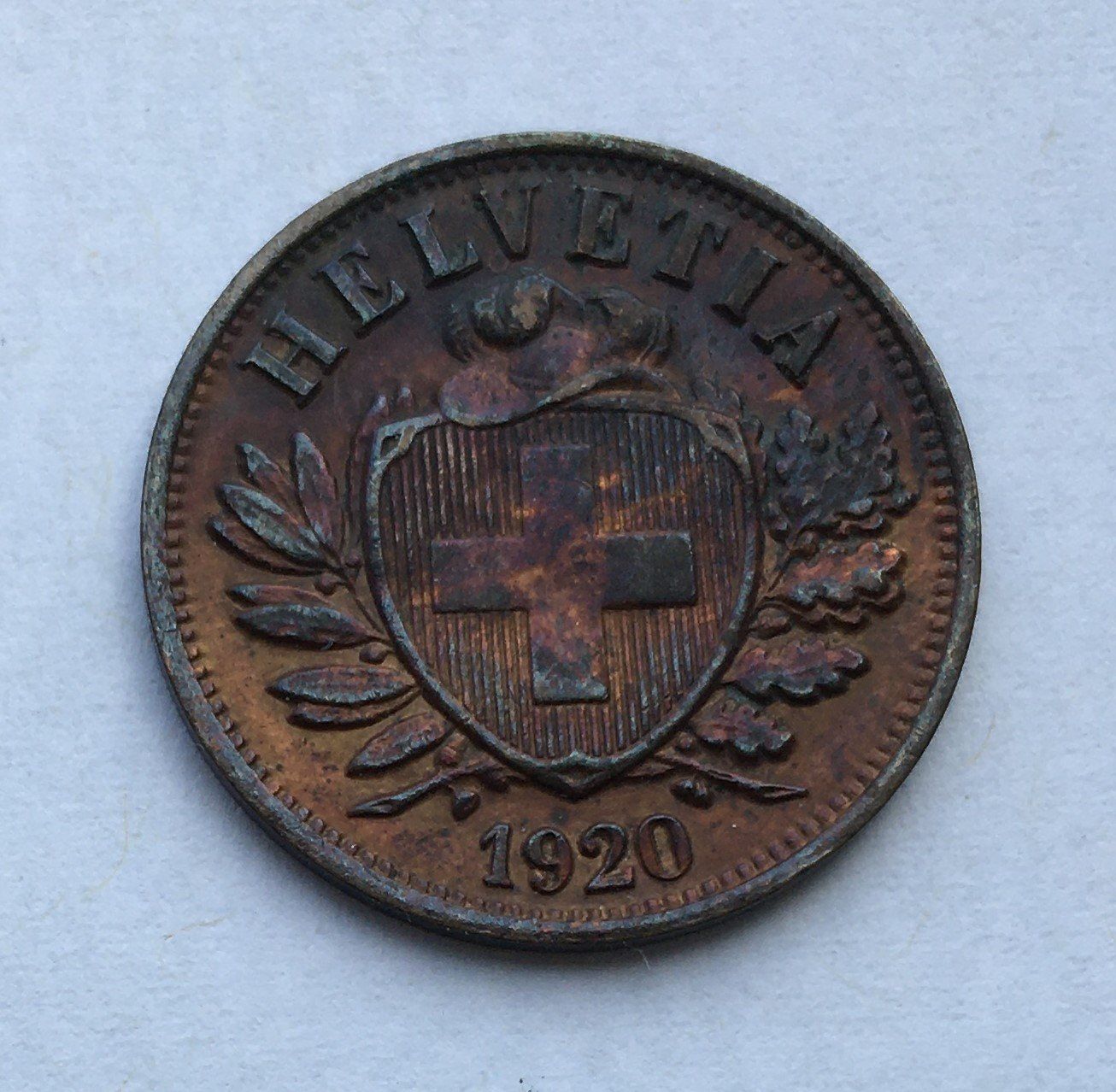 Tutti le monete: 1920 2 Rappen -unz – Usato da Kirchberg SG venduto da Helveticus00