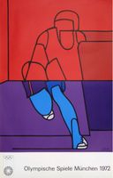 Valerio Adami. Olympische Spiele München 1972. Siebdruck.