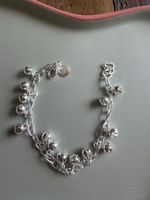 Armband 925 versilbert mit Glöckchen Anhängern neuwertig