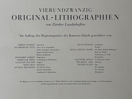 RAR! 24 original-Lithographien von Zürcher Landschaften 1943
