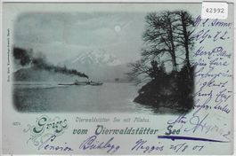 Gruss vom Vierwaldstättersee - Mondschein-Karte