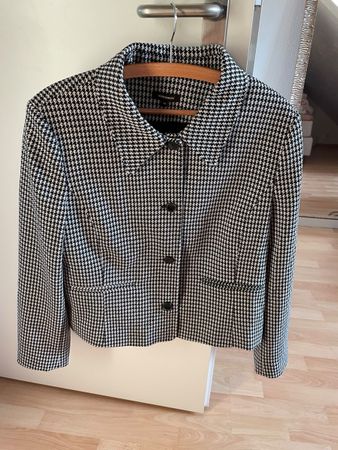 More & More Blazer schwarz weiss Hahnentritt Gr 44
