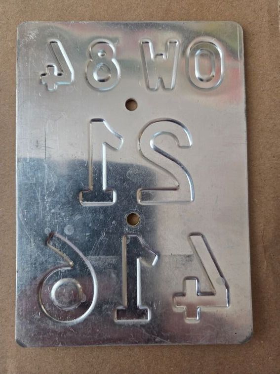 Sachs Schilder: Velonummer OW 84 gelb Mofanummer Plaque Mofa – Gebraucht aus Schenkon von Uhu007 1