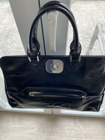 Gatsby  Longchamp Ledertasche Lackleder Schwarz, neuwertig!