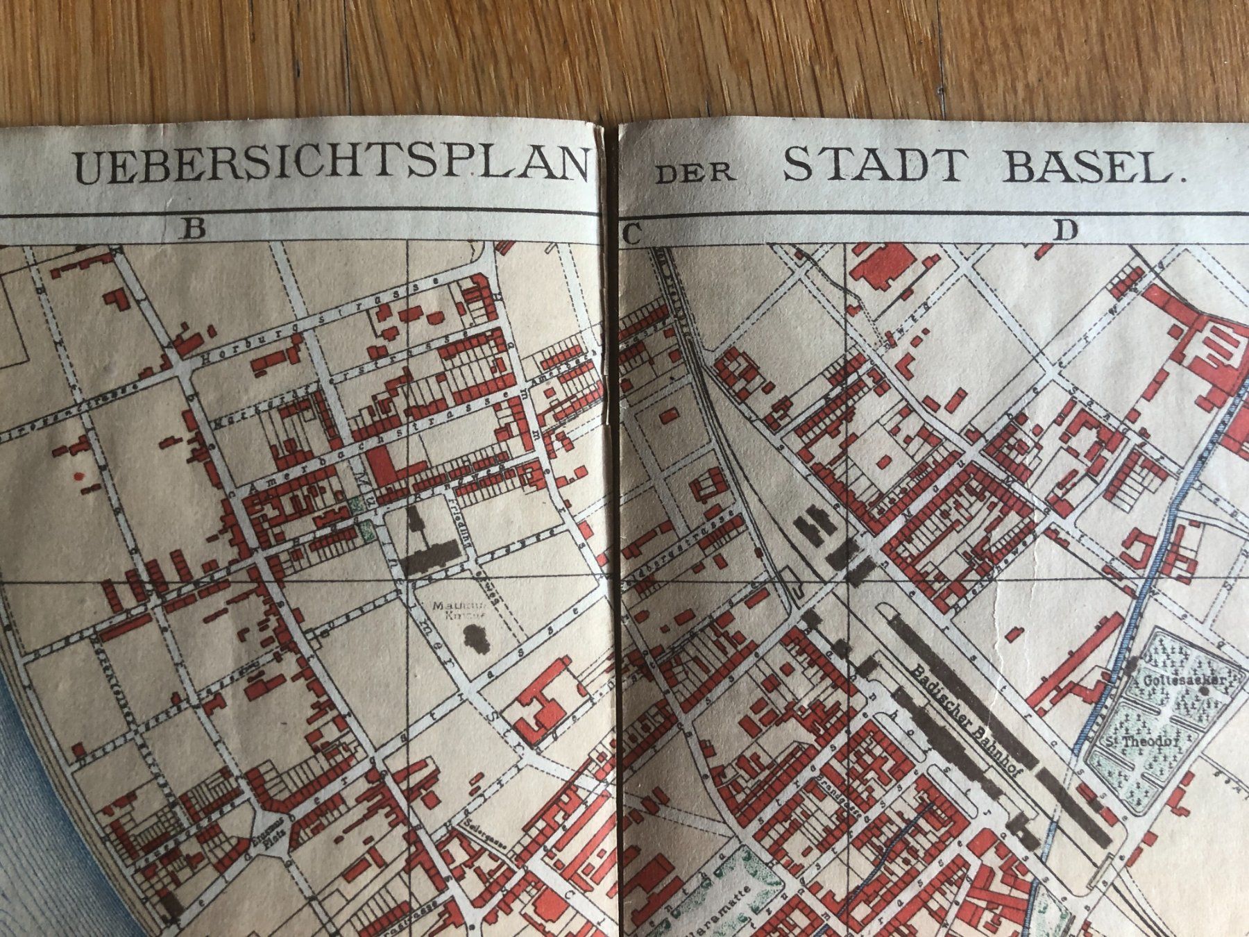Cartine & Atlanti: Uebersichtsplan der Stadt Basel. 1894 – Usato da Zürich venduto da allp 2