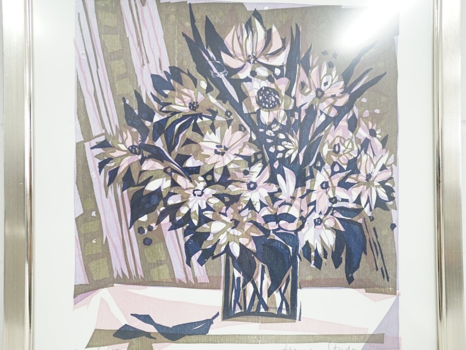 Gravures sur bois: Hanns Studer - Blumenstillleben - Original-Farbholzschnitt – D'occasion à Volketswil par brockipfannenstil 1