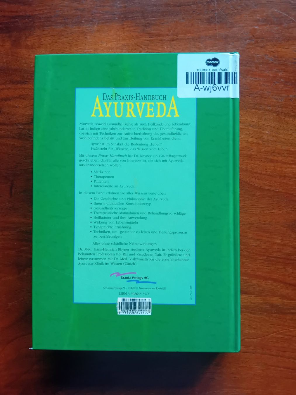 Libri: Das Praxis Handbuch Ayurveda – Usato da Baden venduto da marshamani 1