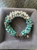 Armband mit Aquamarin und Howlith