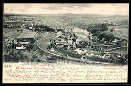 AK Schaffhausen, Gesamtansicht, 1899